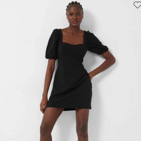 NWT FRENCH CONNECTION size 10 whisper cut out back black dress - Picture 1 of 7